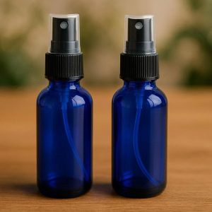 27 Cobalt Blue Glass Bottles with Fine Mist Sprayer Aromatherapy